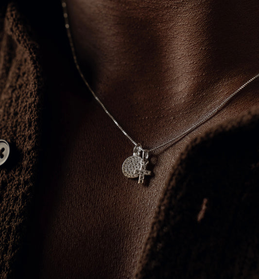 Colar Vinci + Pingente cruz Prata 925