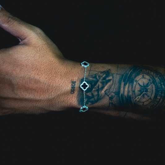 Pulseira Trevo cravejada Prata 925