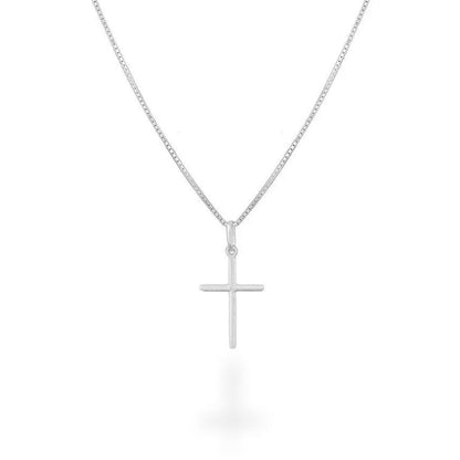 Colar NJR Cruz lisa Prata 925