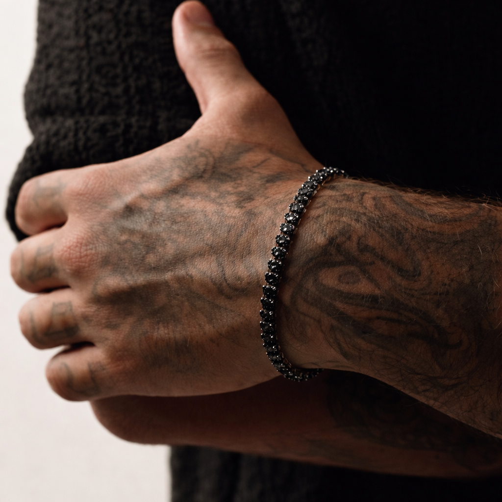 Pulseira Riviera Black Prata 925