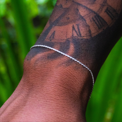 PULSEIRA BAIANA 1MM PRATA 925